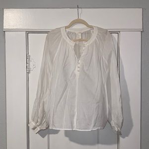 White H&M Voluminous Blouse